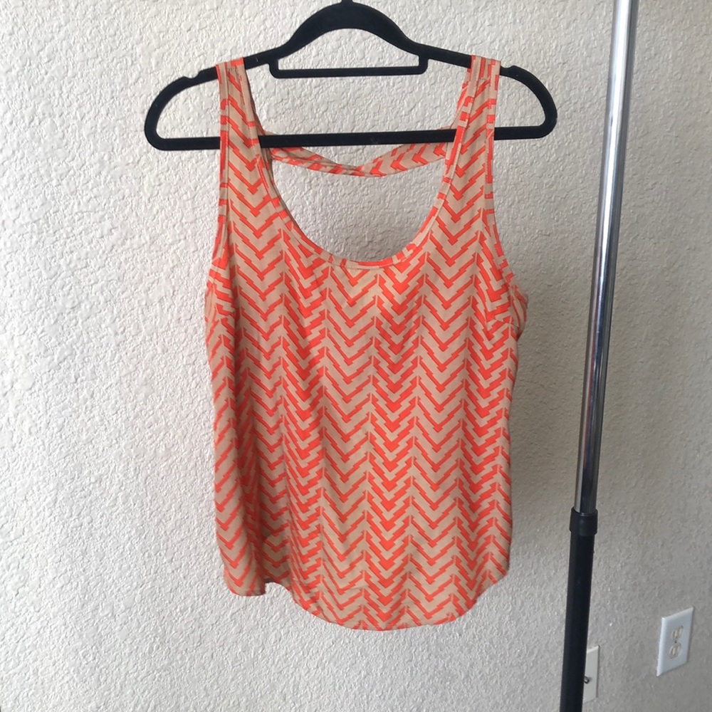 Body Central Orange/Tan Backout Tank